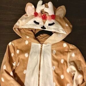 Halloween costume cute deer with flowers onesie
